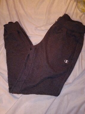 Champion Women's Dark Gray Logo Jogger Pants Small